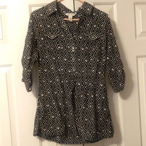 Black and White Dress Shirt